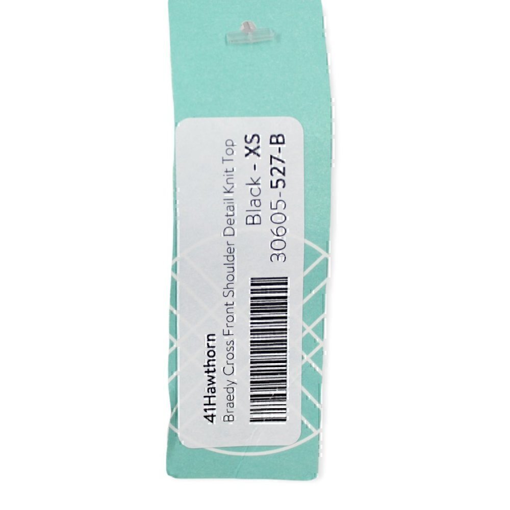 41 Hawthorne Striped Braedy Cross Front Top XS Black White - Picture 5 of 6